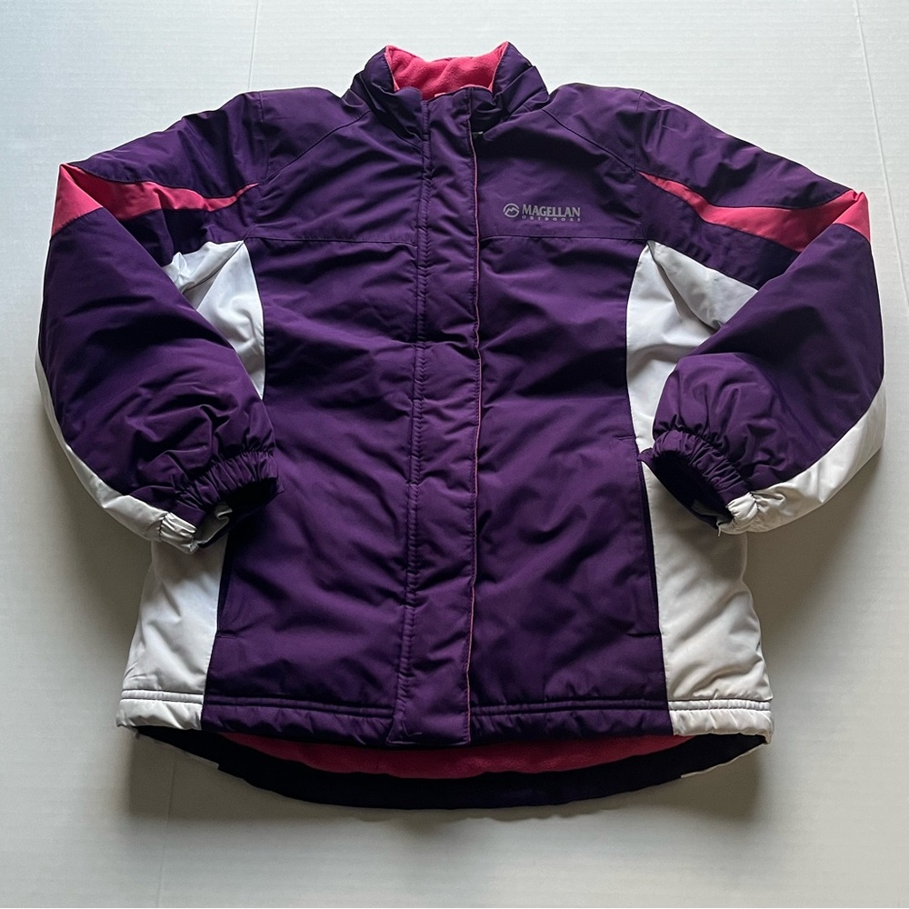 Magellan Outdoors Girls Dual Coat Winter Ski Snowboard Jacket Pink Purple M